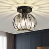 Hudi Fyier Chandelier Crystals Ceiling Lighting Fixtures, Small LED Flush