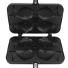 Taiyaki Frypan 4 Grids Non Stick Double Sided with Black