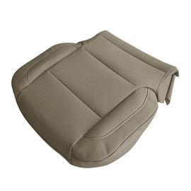 Mievlyo Driver or Passenger Side Bottom Replacement Leather Seat Cover Tan Compatible with Chevy Silverado Tahoe GMC Sierra Yukon 1500 2500 3500 2015-2019