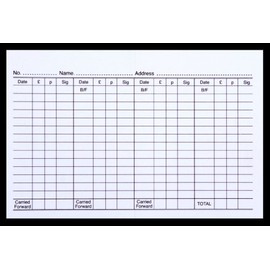 Thomas & Anca Club Supplies Ltd Club Payment Cards: Membership, Saving Clubs (Pack 100)