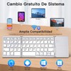 Teclado Inalámbrico Bluetooth Plegable Español, con Ñ, Teclado Tri-Plegable con