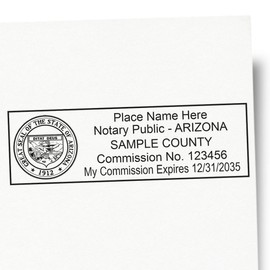 MaxLight Premium Pre-Inked Arizona Notary Public Stamp, 7/8 x 2-1/4, State Board Compliant, Ideal for Arizona Notary Public, Pre-Inked Notary AZ Stamp, Long-Lasting Impressions, Easy to Use