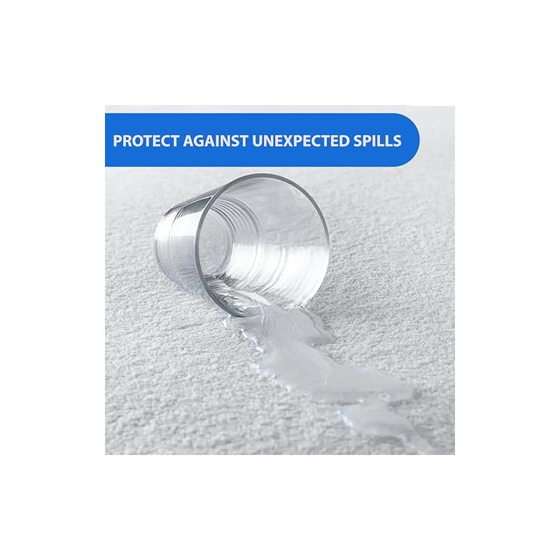 WATERPROOF Terry Towelling Anti-Dustmite Protection Mattress Protector, Single