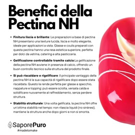 SaporePuro - Pectina NH 200 g per Nappage, Glasse e Gelatine | Alta Versatilità | Solubile in Acqua | Gluten Free