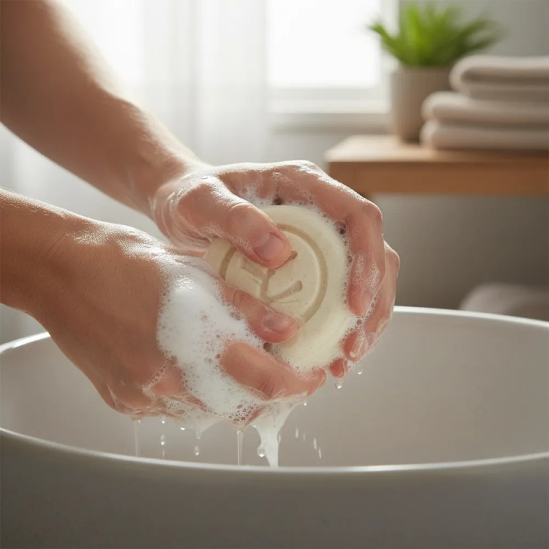 Shampoo Solido Orgánico Vegano, No Parabenos Siliconas O Lss Brillo