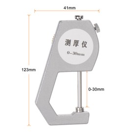 QUARKZMAN Pointer Thickness Gauge 0-30 mm | 0.01 mm Mechanical Thickness Tester Gauge Flat Head for Measuring Leather Paper Sheet Metal