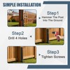 4 Pcs Fence Post Repair Kit, Quick Fix Broken/Wobbly/Tilted Wooden