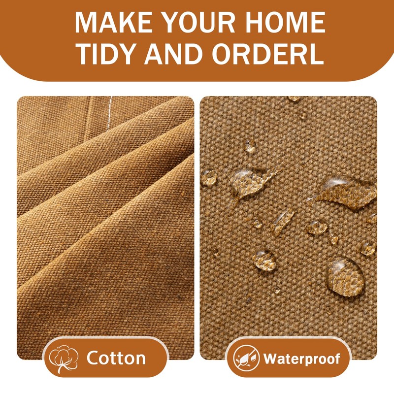 INMTIE Adjustable men's heavy-duty work apron, thick wax canvas woodworking