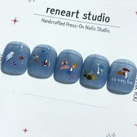 [Ar] Specializing in handmade nail tips and drawing nail art beyond the sea / [아르] 바다넘어 수제네일팁 드로잉네일아트 전문