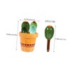 LABRIMP Elegant Cactus Measuring Spoon Set 5-Piece Ceramic Utensils Ergonomic