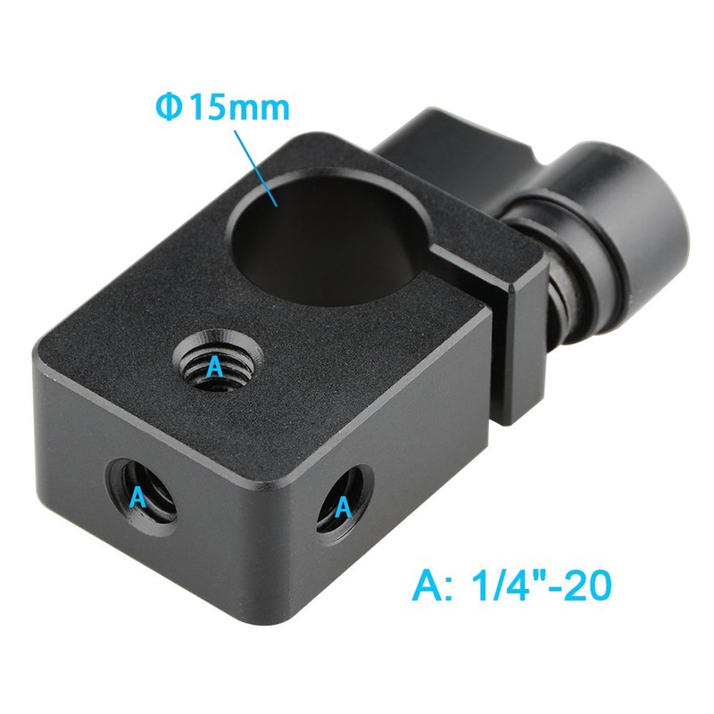 CAMVATE 15mm Rod Clamp with 1/4'' Screw Hole Camera Shoulder