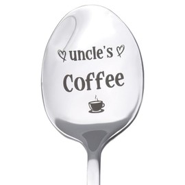 Uncle Fathers Day Christmas Gifts from Niece Nephew Uncle's Coffee Spoon Gifts for Men Cute Small Gifts for Uncle Birthday Gifts Great Uncle Gifts for Coffee Lovers