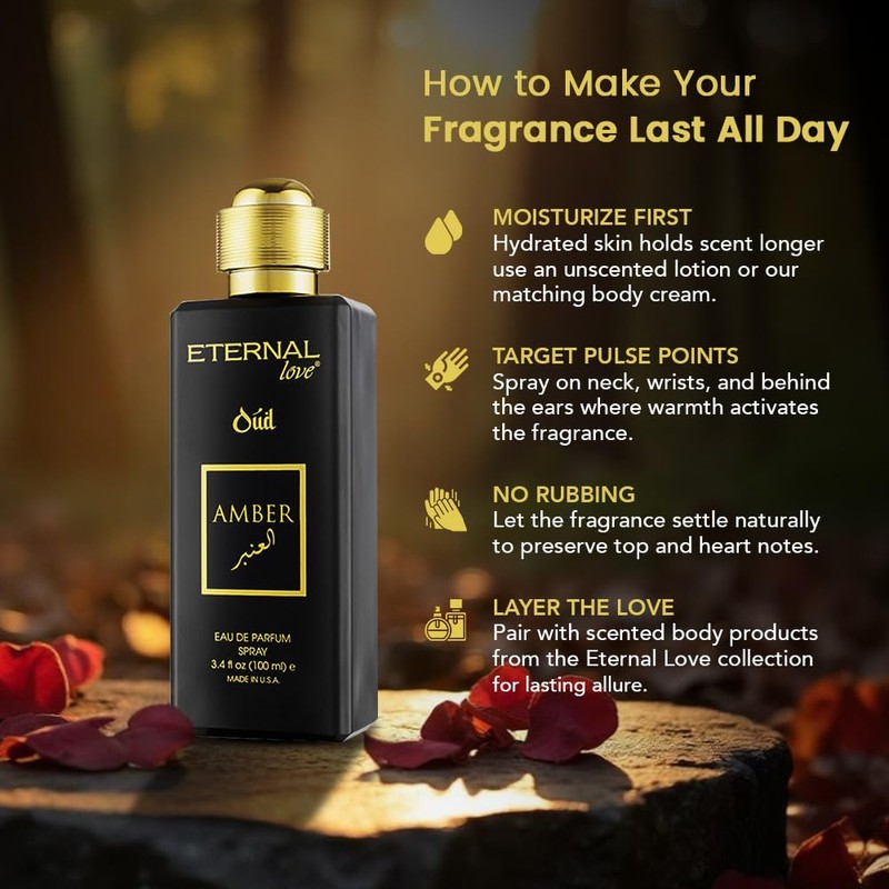 Eternal Love Amber Oud - Long Lasting Unisex Eau de
