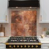funlife Dynamic Rusty Metal Splashback - Heat-Resistant Flame Effect Kitchen