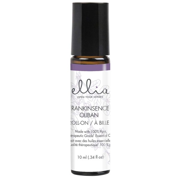 Ellia Frankincense Essential Oil Roll-On | 10ml, 100% Pure, Therapeutic Grade, Clear (ARM-EO10ROFRK)