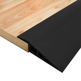 Floor-Transition-Strip Door-Threshold-Ramp 36 inch, 1/2'' ~ 3/5'' Thresholds for Doorways, Wheelchair-Ramp Edge-Reducer Threshold-Transition-Strip for Door/Carpet/Tile/Floor (Black)