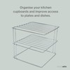 simplywire – 3 Tier Plate Rack - Kitchen Cupboard Organiser