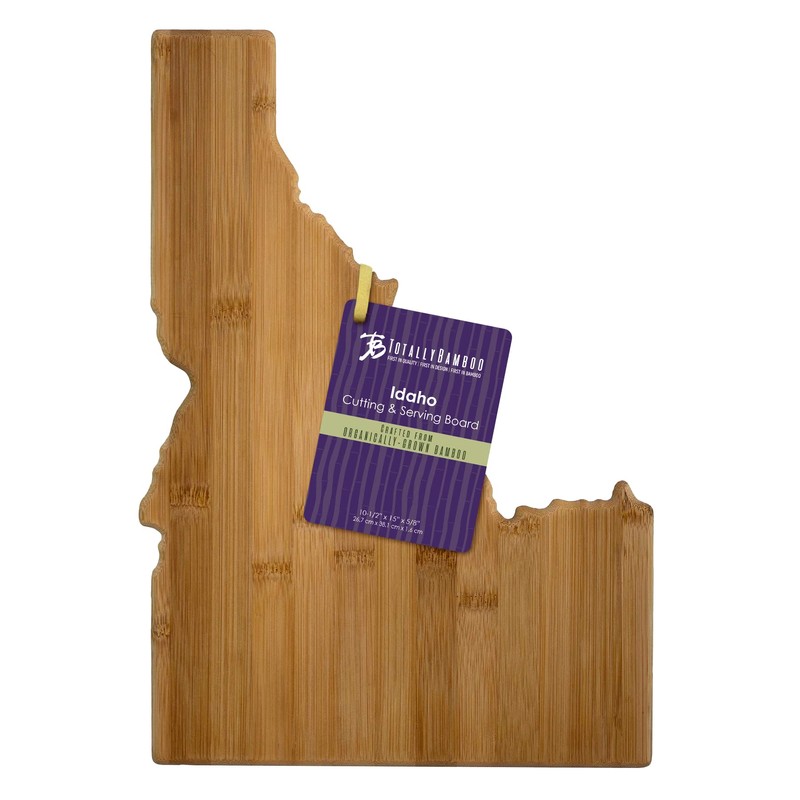 Totally Bamboo Idaho State Shaped Bamboo Serving & Cutting Board
