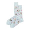 Hotsox Men's Easter Dogs Crew Socks 1 Pair, Mint Melange,