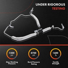 A-Premium Power Steering Pressure Hose Line Assembly Compatible with Volvo S80 2007-2010, V70 2008-2010, XC60 2010, XC70 2008-2010, 3.2L, Pump To Rack/Gear
