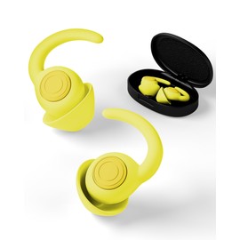 Ear Plugs for Sleeping,Silicone Ear Plugs for Noise Reduction, Sleep, Work, Study&Focus(Yellow)