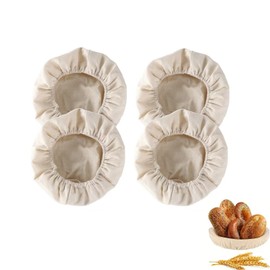 Bread Proofing Basket Cover, 4PCS Round Sourdough Proving Basket Cloth Liner, Bowl Covers for Bread proofing for Sourdough, Jars and Rising Dough (4pcs Round)