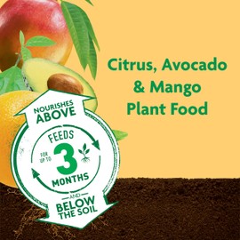 Miracle-Gro Shake 'N Feed Citrus, Avocado, Mango Plant Food, For Container and In-Ground Plants, Citrus Trees, Avocado Trees and Mango Trees, 4.5 lbs.