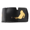Cigar Ashtray Tabletop Round Stainless Steel Ash Tray PU Leather