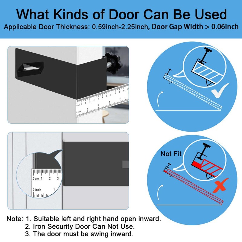 TUPSKY Lock Box Door Mount Bracket, Adjustable Door Hooks for
