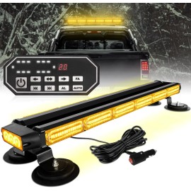 26inch 126 LED Emergency Rooftop Strobe Light Bar Controller Double-Sided Amber Flashing Light for OLIVER Fitment WorkLight Color: Green/amber, Rated Power: 126, Beam Angle: Spot