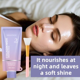 Collagen Night Wrapping Mask - Hydrate & Firm Skin Overnight - Infused with Hyaluronic Acid, Niacinamide & Ceramide NP - 75ml (1PC)