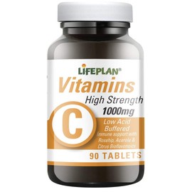 Lifeplan High Strength Low Acid Buffered Vitamin C 1000mg 90 Tablets