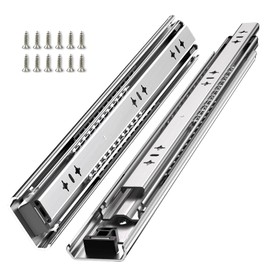 SLIDEWAY 260 Lbs Heavy Duty Drawer Slides 1 Pair 8 10 12 14 16 18 20 24 26 30 32 40 Inch Full Extension Ball Bearing Sliding Rails Cabinet Runners Tracks Tool Box Glides (53mm Wide)-14"