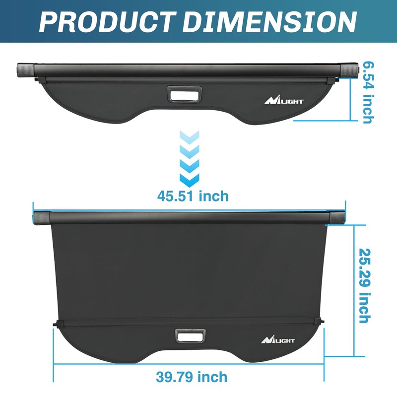 Nilight Trunk Cargo Cover for Ford Escape 2013 2014 2015