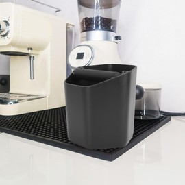 Coffee Knock Box, Coffee Dump Bin Resistente Al Calor Eficiente para Evitar Resbalones Portátil para Uso Doméstico (Negro)