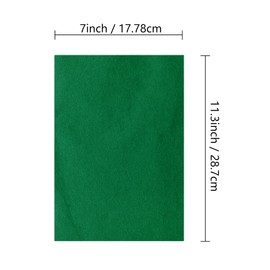 Jtnohx Felt Fabric Square, 12 Pcs Felt Sheets for Crafts, 7"×11.3" Soft Fabric Squares for Sewing Craft Supplies (Green)
