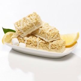 Protein Crispy Rice Treats, 15g Protein, 3g-7g Net Carbs, Low Carb, Fluffy, Soft, Chewy, Gluten Free, High Fiber, Keto-Friendly, No Aftertaste (Fluffy Lemon Glaze, 3 Pack)