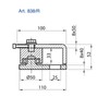 Upper gate hinge with thrust bearing for swing gates, load