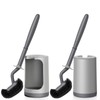 Toilet Bowl Brush Holder Set: Curved Design with Holder for