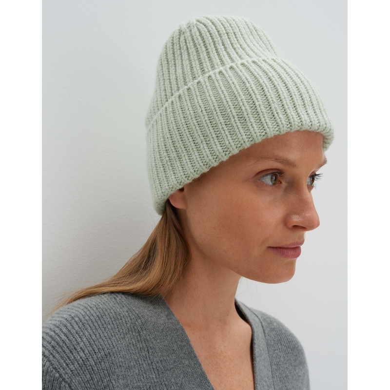 someday Beky Soft Women's Knitted Hat with Wool, Pale Jade