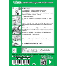 Film Hard wax Stripless hair removal Wax, WAXEE flex, 500g, ALOE, Pellets, Bikini, No strips! Brazilian waxing, HOT!