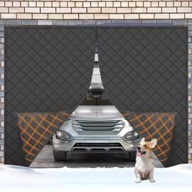 HunnmingRe Car Garage Door Insulation Kit Fits 9 x 7 FT Magnetic Thermal Insulated Curtains for Winter, 1 Car Garage Door Cover Blanket Panels Screen, Windproof and Soundproof