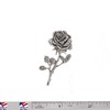Handcrafted Antique Pewter Rose with Stem Premium Strong Magnet Gift