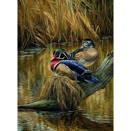 WZVZGZ Adults Jigsaw Puzzle 1000 Piece Wooden Adults Children Puzzles,Duck Hunting Art,Waterfowl Art, Duck Art, Wildlife Art,Decompression Toys Gift Family Landscape Decoration,Precision Fit