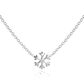 jewellerybox Sterling Silver 18 Inch Snowflake Necklace
