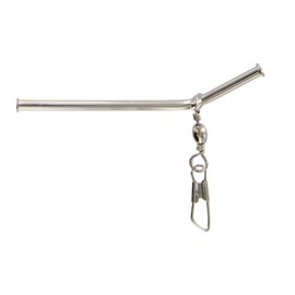 Set of 6-9 Jenzi Anti Tangle Boom with Carabiner, Swivel Anti Tangle Boom Curved Stable Chrome Silver Metal 7 cm, 10 cm or 20 cm, Carp Feeder + Free Petri Sticker (Mix 7 cm, 10 cm, 20 cm)