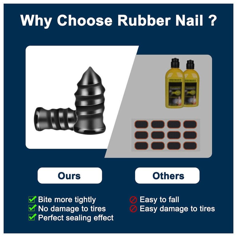80PCS Tire Repair Rubber Nail Car Tire Repair Screw in