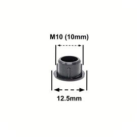 Plastic Hole Plugs. M8 or M10, White, Brown or Black, Sold in Various Pack Sizes, Made in Germany (Black, M10, Pack of 10).See 2nd Image for Dimensions
