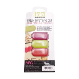 MSC International 29933 Harold Import Company Bag Clip, Twist, Multicolor (red, Lime-Green, Purple)