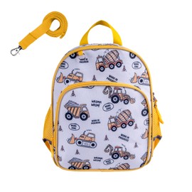 Alroeehi Boys and Girls Kids Backpack 12 Inch Preschool Toddler Backpack for 2-4 Years Old Toddler Daycare School and Travel (Yellow and white)